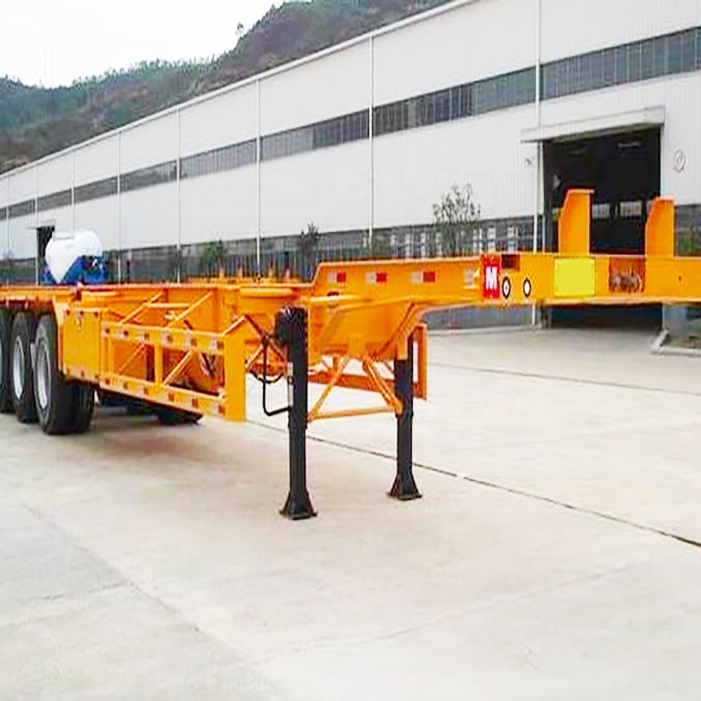 Special Transportation Skeletal Frame Trailer 3 Axles 60 Ton Delivery Trucks  Container Chassis Skeleton Semi Trailer