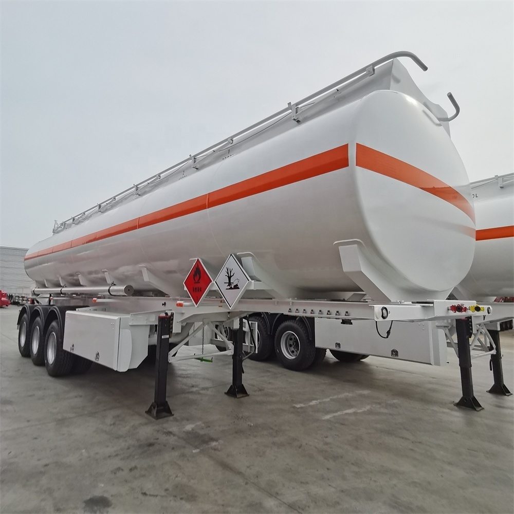 Transport 45000 Liters 40 Feet Steel Oil Diesel Fuel Tank Trailer