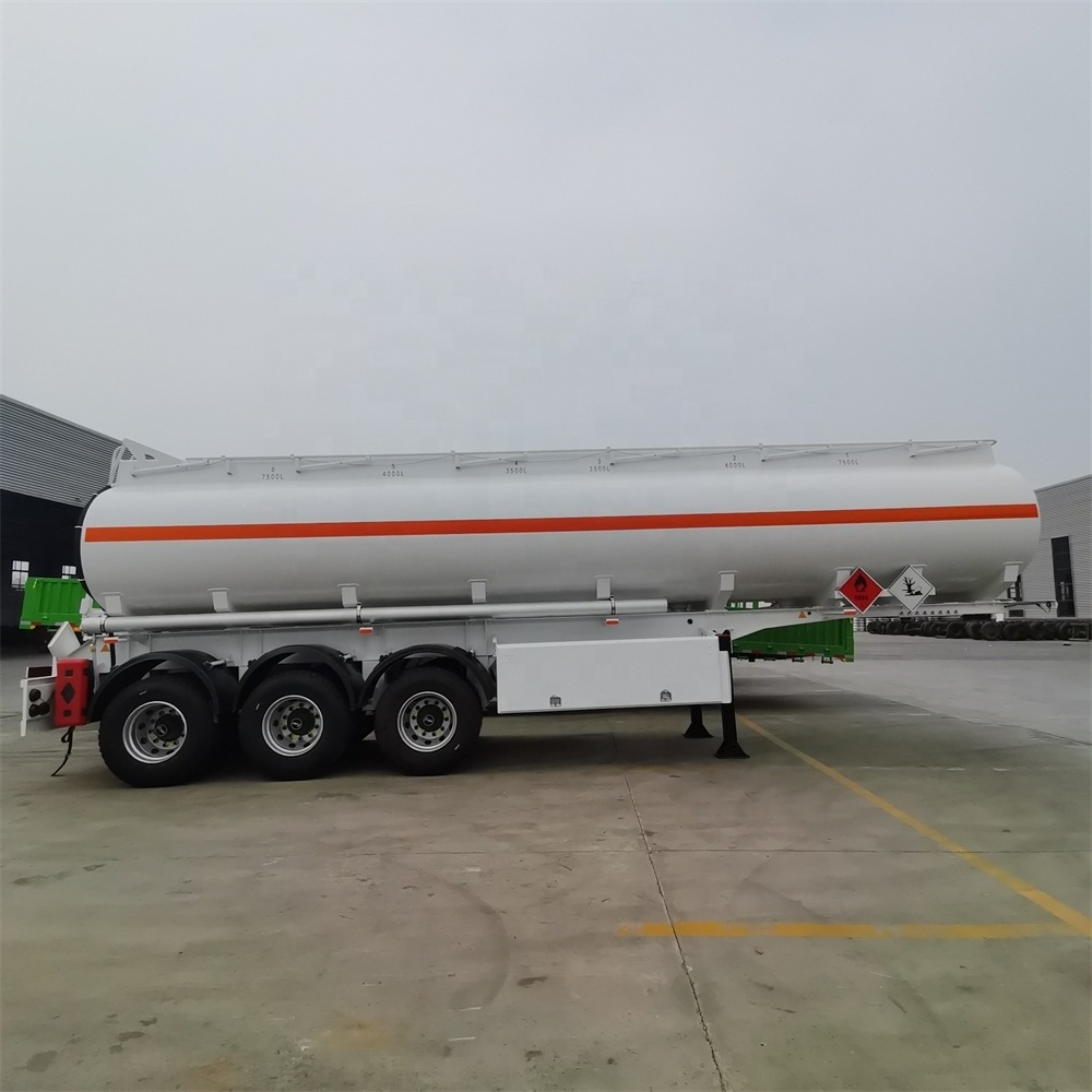 Transport 45000 Liters 40 Feet Steel Oil Diesel Fuel Tank Trailer