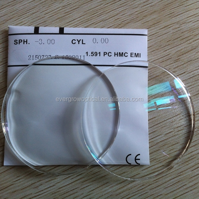 Optical lab polycarbonate 1.591 PC HMC frames Optical glasses lenses