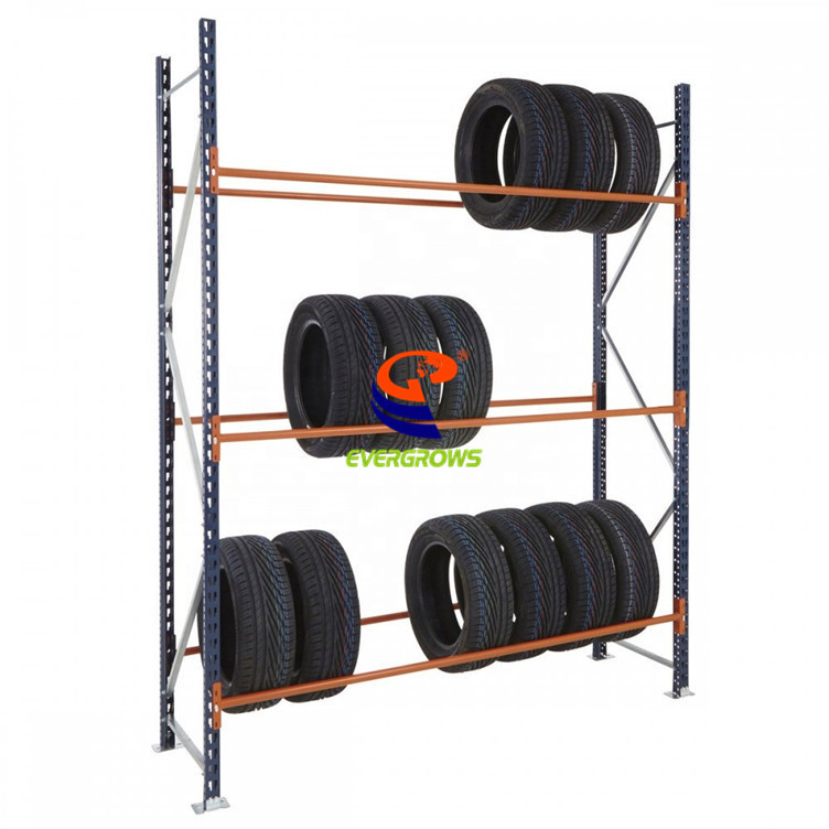 Steel Storage Car Tire Display Rack, Tire Shelf, Car Accessories Display Rack Estante De Pneus