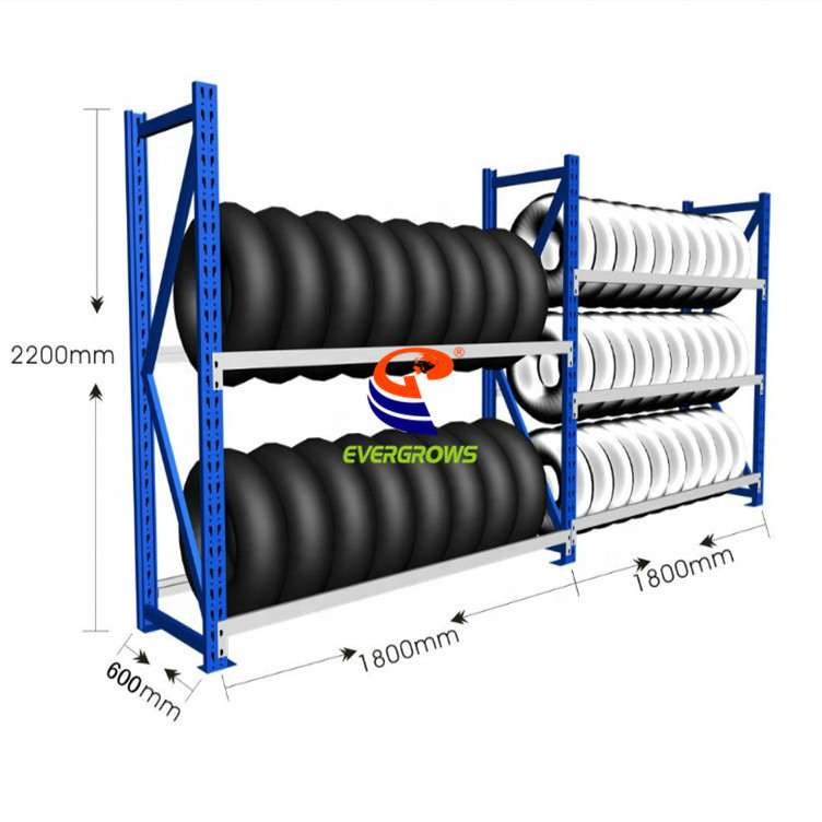 Steel Storage Car Tire Display Rack, Tire Shelf, Car Accessories Display Rack Estante De Pneus