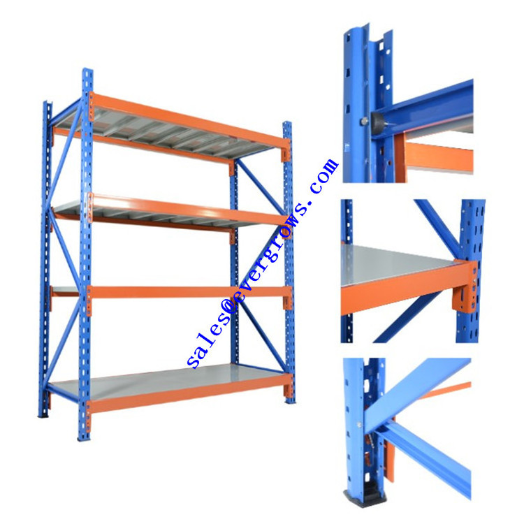 4Tier Heavy-Duty Warehouse Rack/Storage Shelves 4-Way Industrial Rack Tray With High Quality Metal Pallet For Heavy Industry