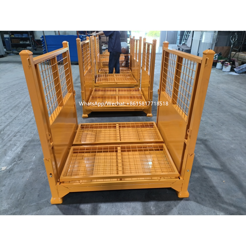 Wire Mesh Container/Stackable Steel Storage Bins/Pallet Stillage Cage