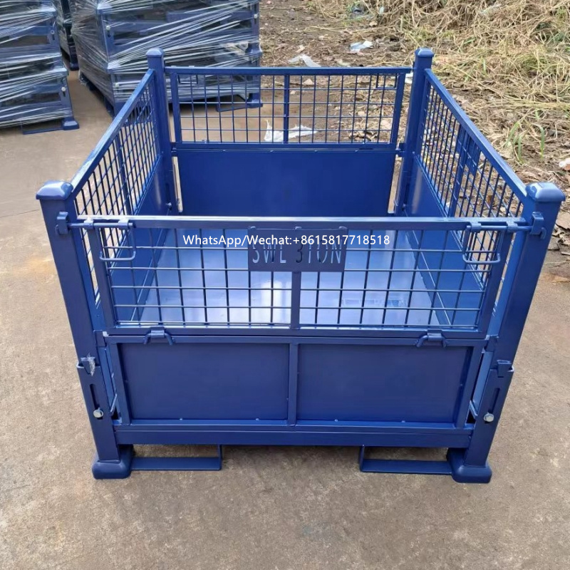 Manufacture China Factory Wire Mesh Pallet Cage Firewood Cage For Sale In Shock