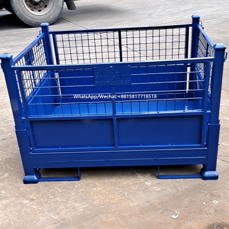 Manufacture China Factory Wire Mesh Pallet Cage Firewood Cage For Sale In Shock