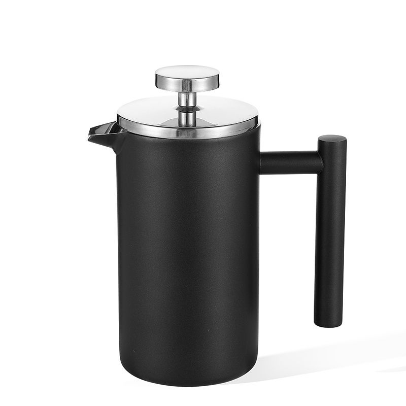 Free Sample Everich hot Custom Insulated Coffee and Tea Maker Camping Travel French Press Double Wall Stainless French Press