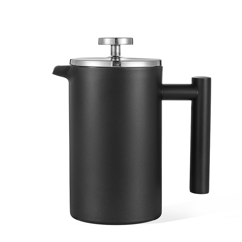 Free Sample Everich hot Custom Insulated Coffee and Tea Maker Camping Travel French Press Double Wall Stainless French Press