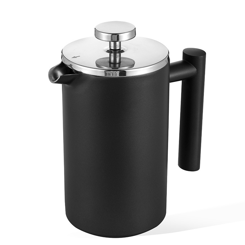 Free Sample Everich hot Custom Insulated Coffee and Tea Maker Camping Travel French Press Double Wall Stainless French Press