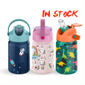 Everich Best Selling In Stock Bottle Portable Customized Logo Stainless Steel Kid Drinking Insulated Water Bottle with Straw Lid