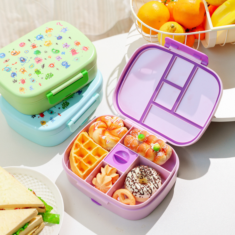 Cute kids bento lunch box with water bottle and lunch bag sets bpa free eco-friendly lunch box kids