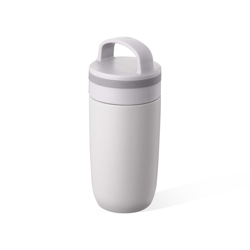 New Design ODM 350ml Custom Logo Double Wall Stainless Steel Insulated Coffee Mug With Spout Lid