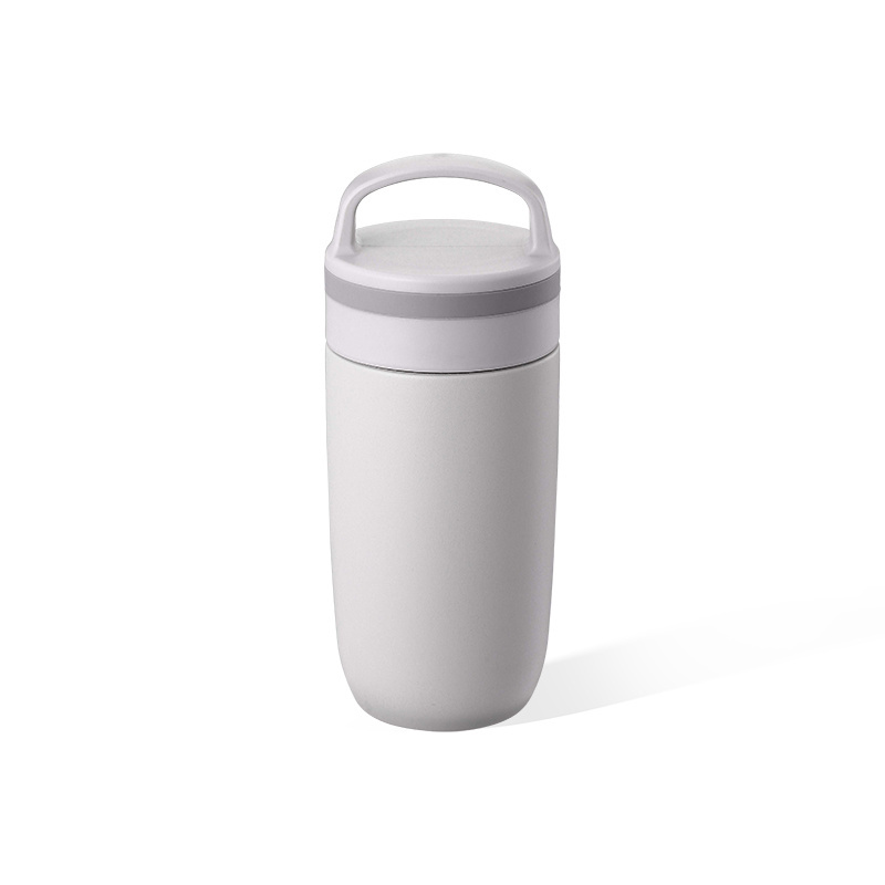 New Design ODM 350ml Custom Logo Double Wall Stainless Steel Insulated Coffee Mug With Spout Lid