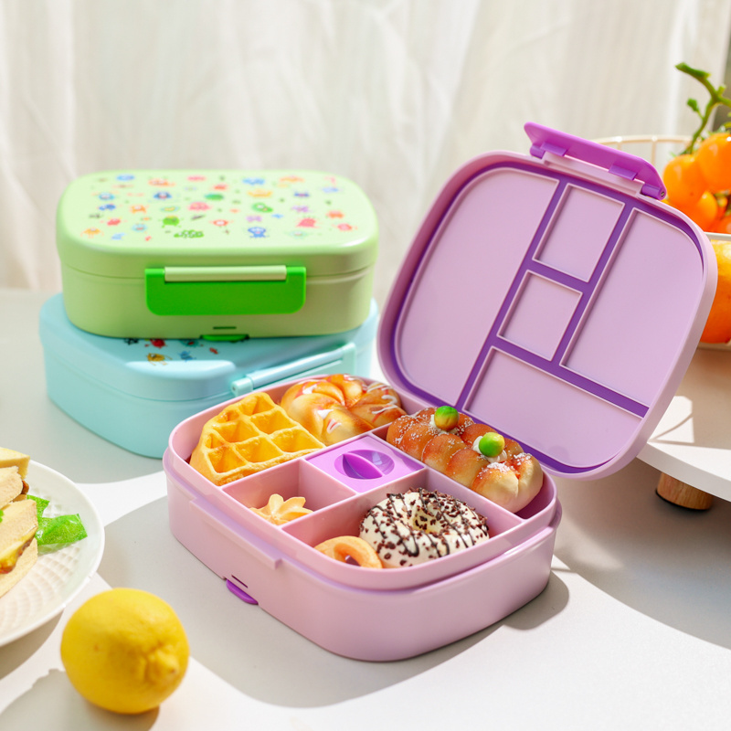 Cute kids bento lunch box with water bottle and lunch bag sets bpa free eco-friendly lunch box kids