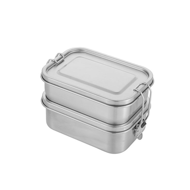 Leak Proof Stainless Steel Lunch Box Bento Box Optional Dividers Leakproof Silicone Seal Food Storage Container