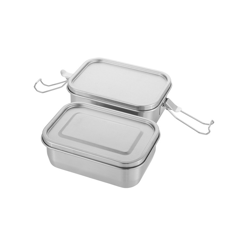 Leak Proof Stainless Steel Lunch Box Bento Box Optional Dividers Leakproof Silicone Seal Food Storage Container