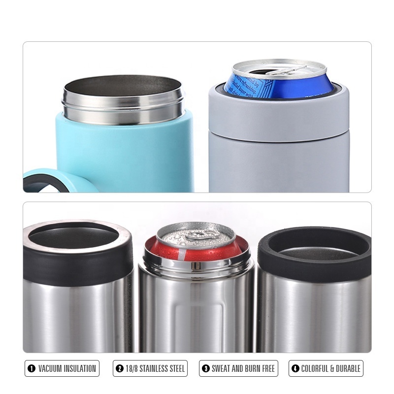 Double Walled Vacuum Insulated Stainless Steel Beer Bottle and Can Cooler