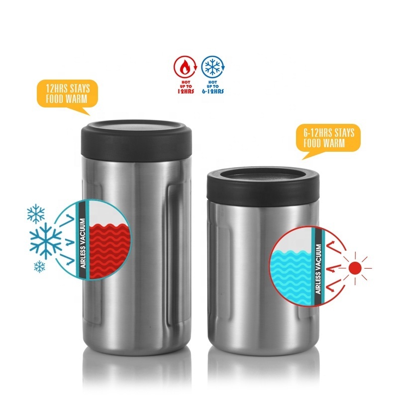 Double Walled Vacuum Insulated Stainless Steel Beer Bottle and Can Cooler