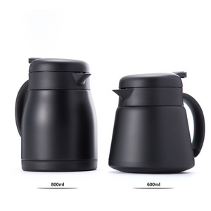 600/800ml Coffee Pot Insulated Double Wall Vacuum Stainless Steel Coffee Carafe