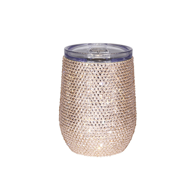 Wholesale Luxury Shining tumbler bling Rhinestone Diamond Crystal Water Bottle with customize color