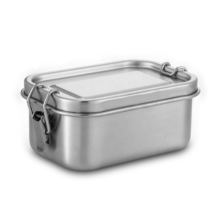 School kids 800ml 1200ml 1800ml capacity 18/8 leaking proof stainless steel lunch box with lock