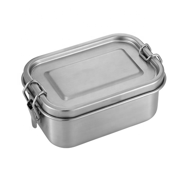 School kids 800ml 1200ml 1800ml capacity 18/8 leaking proof stainless steel lunch box with lock