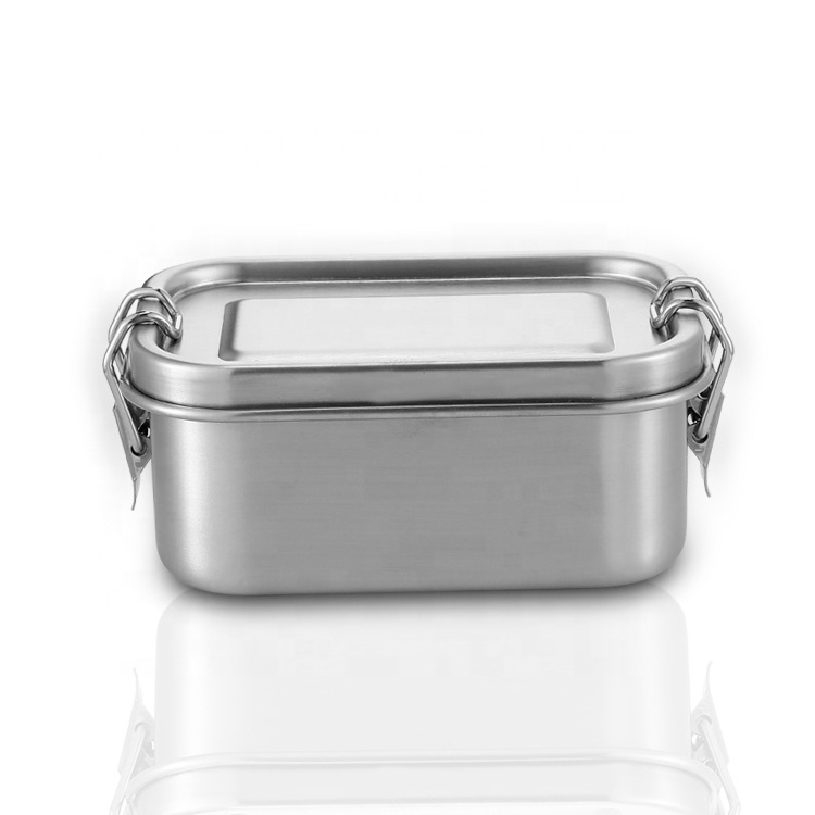 School kids 800ml 1200ml 1800ml capacity 18/8 leaking proof stainless steel lunch box with lock