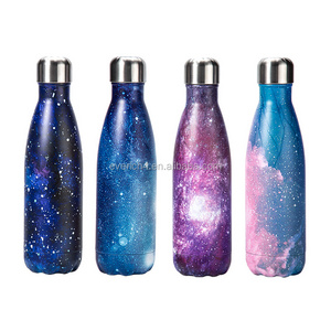 Everich 500ML Small Mouth Cola Shape Bottle Bowling Bottle Stainless Steel Starry Cup Gift Water Bottle