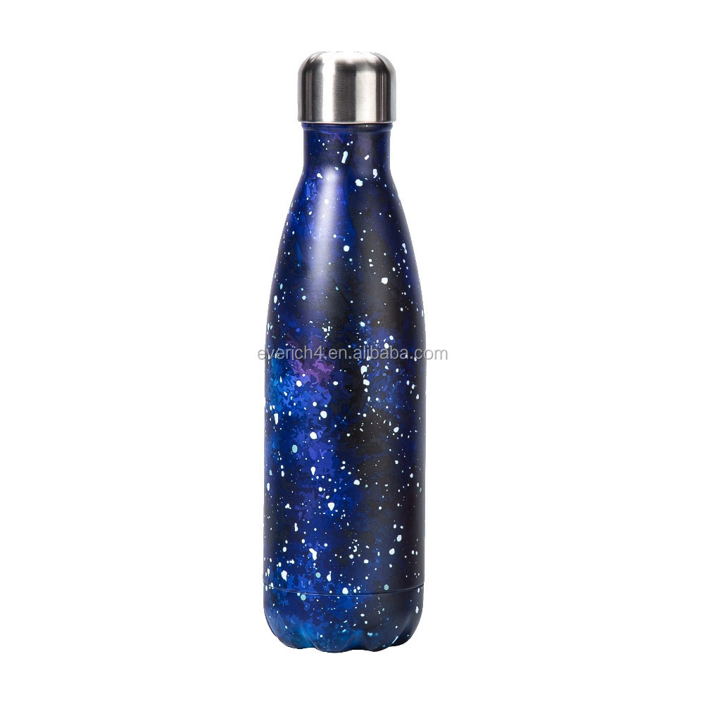 Everich 500ML Small Mouth Cola Shape Bottle Bowling Bottle Stainless Steel Starry Cup Gift Water Bottle