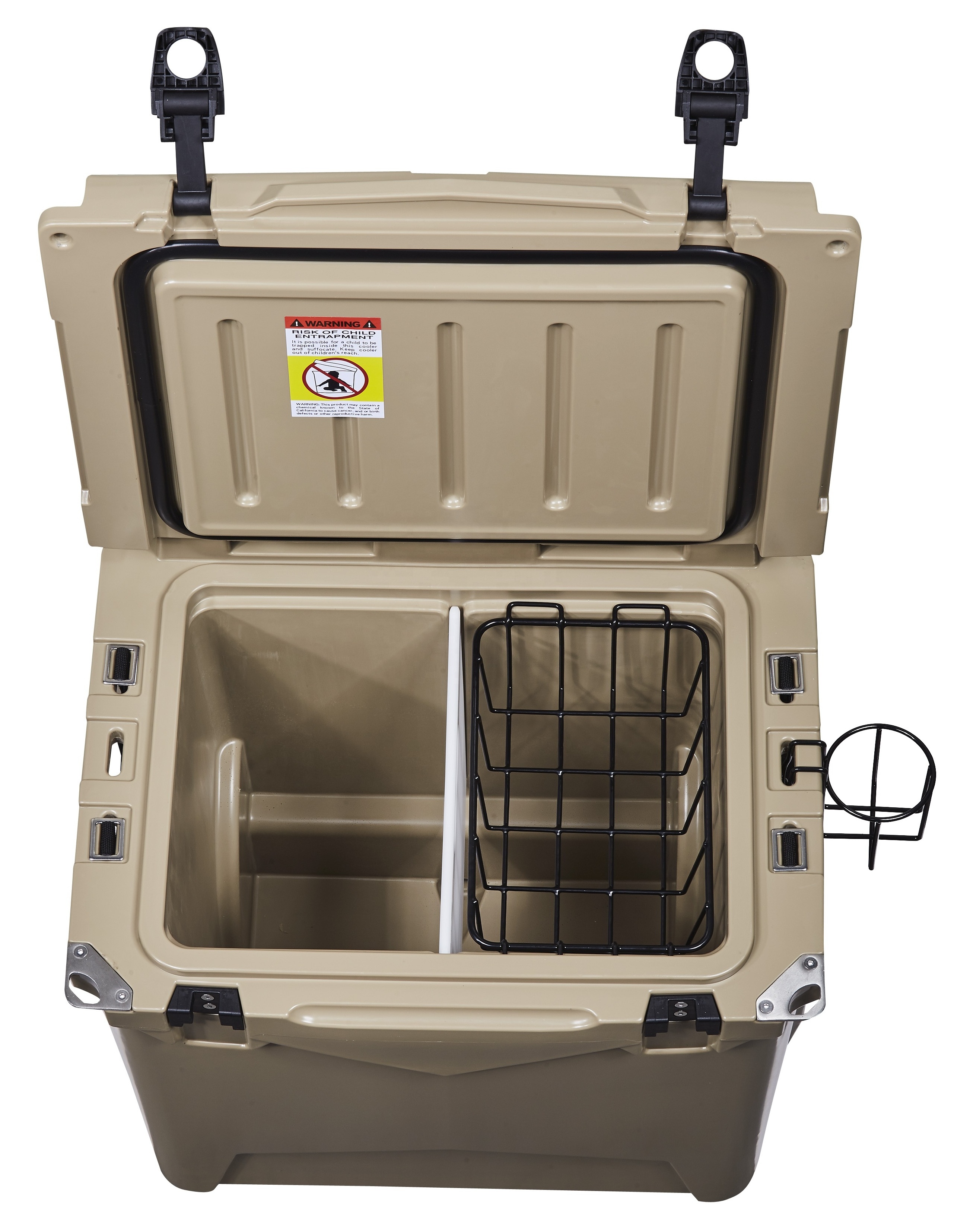 Outdoor Portable Commercial Hunting Fishing Fresh Keeping Ice Vacuum Forming Rotomolded Cooler Box with Wheel