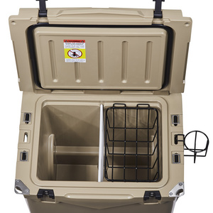 Outdoor Portable Commercial Hunting Fishing Fresh Keeping Ice Vacuum Forming Rotomolded Cooler Box with Wheel