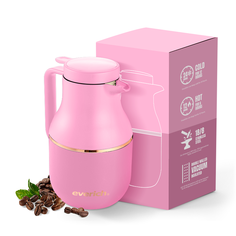 1.2L Free Sample 304 Double Wall Stainless Steel Insulated Carafe Coffee Carafe Drink Dispenser