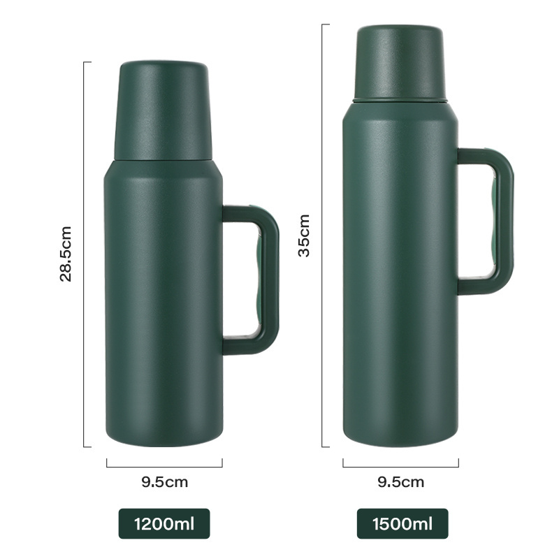 Custom Color Large Capacity 304 Stainless Steel Vacuum Flask with Handle Water Bottle Travel Coffee Pot Outdoor