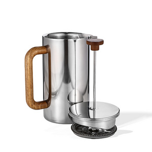 High-quality Life Double Wall Stainless Steel Thermal Coffee Pot Thermos Tea Infuser French Press Coffee Maker