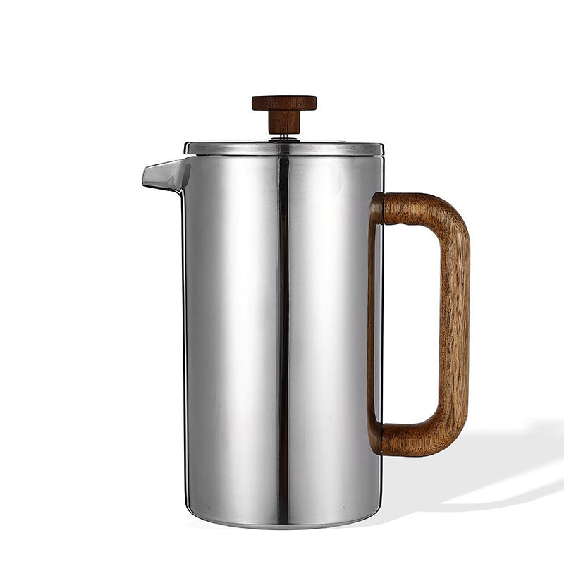 High-quality Life Double Wall Stainless Steel Thermal Coffee Pot Thermos Tea Infuser French Press Coffee Maker