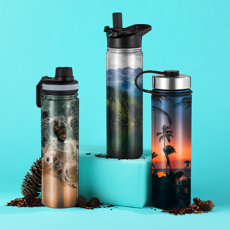 Wholesale 14/18/22/32 oz Custom Printed Double Wall Vacuum Insulated Stainless Steel Water Bottle with carry bag