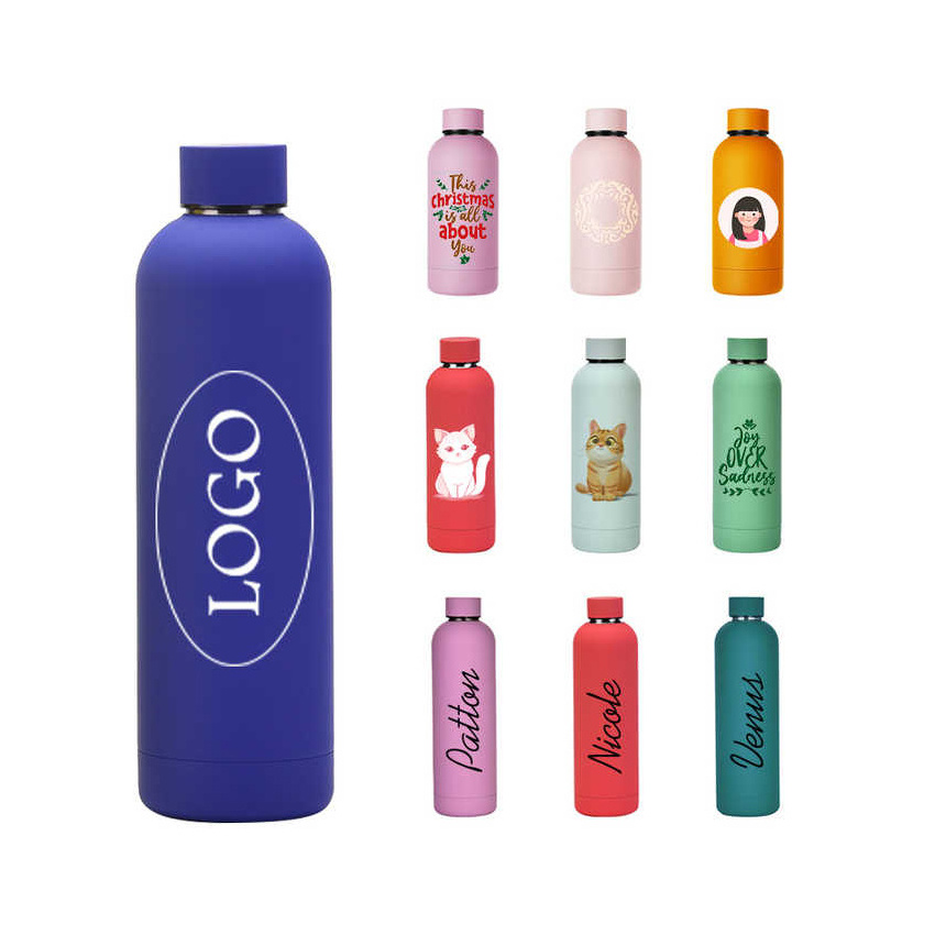 500ml 1000ml small mouth stainless steel water bottle double wall vacuum insulated water bottles with custom logo