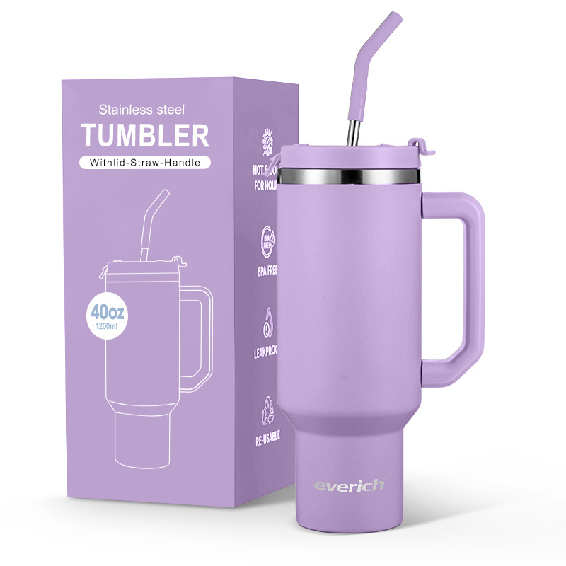 30oz 40oz Tumbler with Lids and Straws Stainless Steel Vacuum Insulated beer Coffee Tumbler Powder Coated Insulated Travel Mug