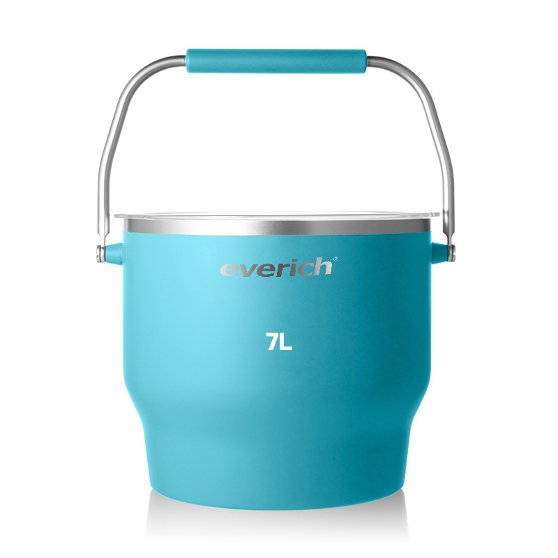 Double Wall Large Capacity Vacuum Insulated Stainless Steel Ice Bucket with Lid,  Keep Ice Colder Longer Barware Accessories