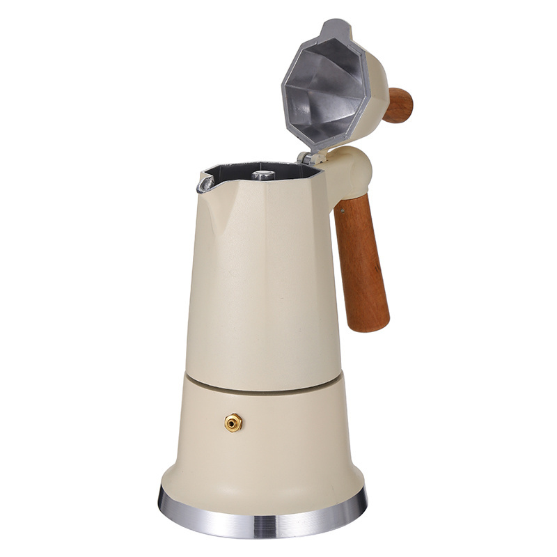 1 Cup 3 Cups 6 Cups Cuban Coffee Maker Percolator Stovetop Cute Mini Aluminum Moka Pot with Custom Logo