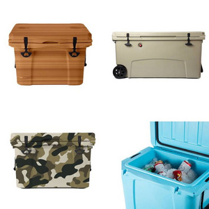 Cooler Fishing Boating Durable Keep Fresh Hard Cooler Box with Lock and Wheel