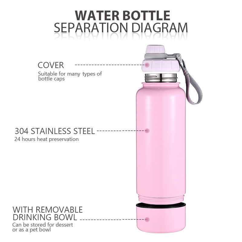 2 In 1 Storage Compartment Double Wall Stainless Steel Vacuum Flask Insulated Water Bottle with Custom Logo