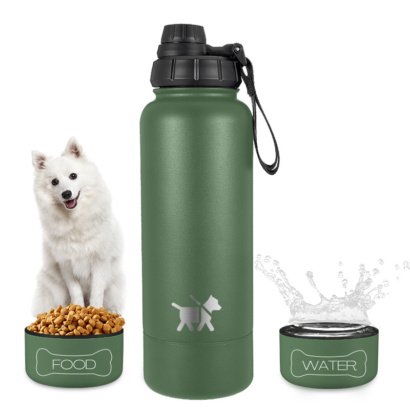 2 In 1 Storage Compartment Double Wall Stainless Steel Vacuum Flask Insulated Water Bottle with Custom Logo