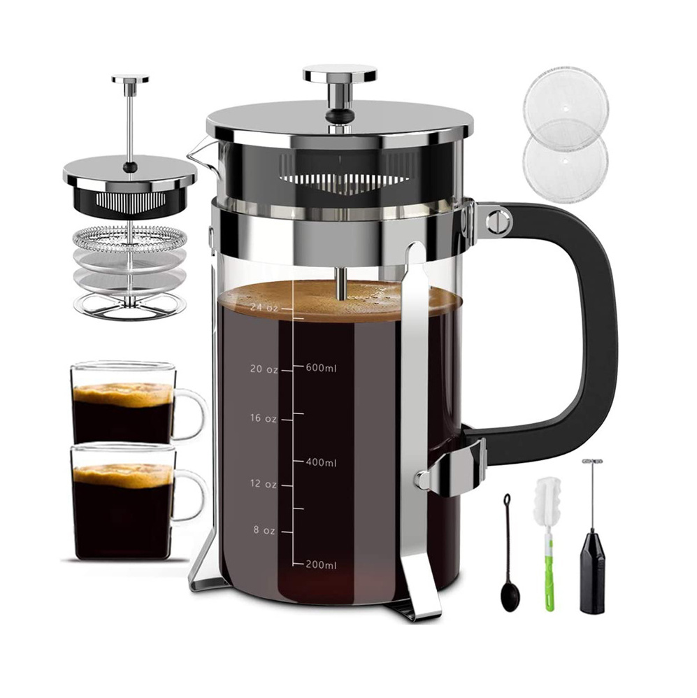 Oem Odm Eco-friendly Bpa Free Portable 34 Oz Glass Espresso French Press Coffee Tea Maker