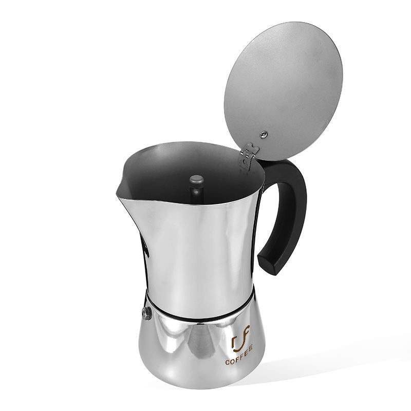 Stovetop Espresso Maker 6Cup 300ml Stainless Steel Italian Coffee Machine Maker Induction Moka Pot