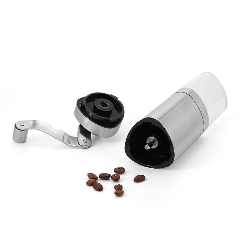 80 ml Portable Manual Coffee Grinder with Ceramic Conical Burr Stainless Steel Hand Crank Mill for Drip Coffee