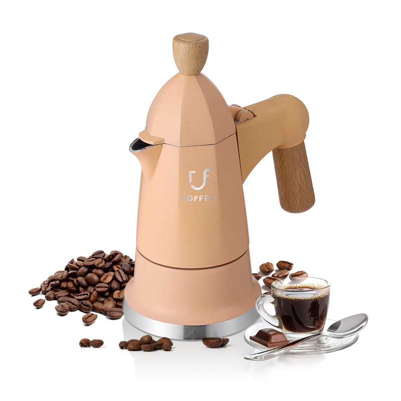 Premium quality Customized logo Aluminum alloy Espresso coffee maker Moka Pot 3 cups