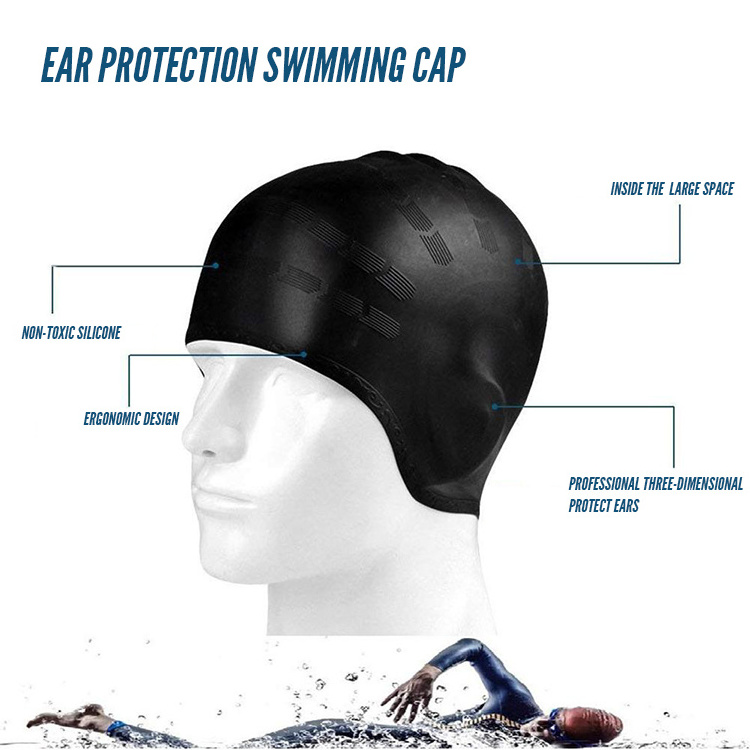 Adult Customized Logo Swimming Pool Silicone Latex Swim Cap