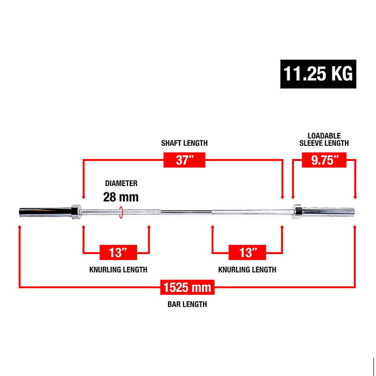 China Barbell Supplier Gym Fitness Alloy Steel Chrome Weightlifting Weight Lifting Barbell Bar