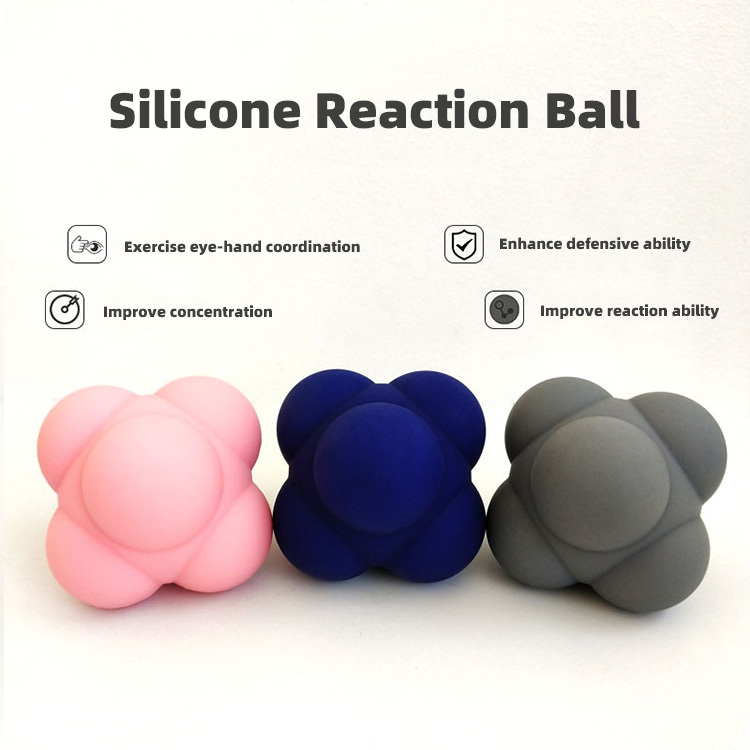 Convenient Professional Premium Hand Exercise Sports Fitness Silicon Hexagon Agility Training Boxing Reaction Ball